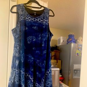 Tank type blue dress